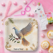 "Duif van de hoop" Papieren Bordje (Feest)