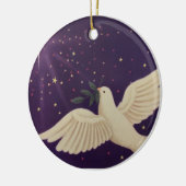 Duif van de Vrede Keramisch Ornament (Links)