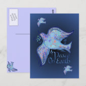 Duif van het Briefkaart van de Vrede (Voorkant / Achterkant)