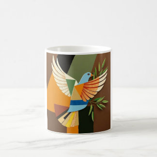 DUIF VAN VREDE ABSTRACT GEOMETRISCH KOFFIEMOK