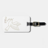 Duif van vrede bagagelabel (Voorkant horizontaal)