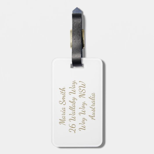 Duif van vrede bagagelabel (Achterkant verticaal)