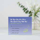 Duif van Vrede Bat Mitzvah Uitnodiging ANTWOORD (Staand voorkant)