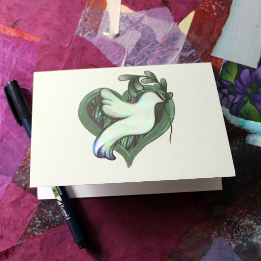 Duif van vrede en hoop Vrede op Aarde Kaart