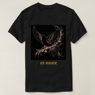 Duif van Vrede Ga Hoger Gouden Kleur T-shirt