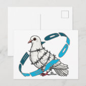 Duif van vrede in Barbed Wire Embrace Briefkaart (Voorkant / Achterkant)
