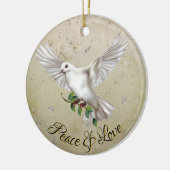 Duif van Vrede Keramisch Ornament (Links)
