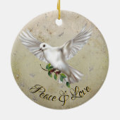 Duif van Vrede Keramisch Ornament (Achterkant)