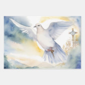 Duif van Vrede & Kruis Sereniteit Inpakpapier Vel (Voorkant 2)