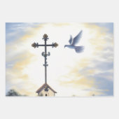 Duif van Vrede & Kruisreflectie Inpakpapier Vel (Voorkant)