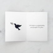 Duif van vrede met Kerstmis Feestdagen Kaart (Binnen)