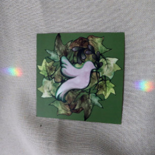 Duif van vrede op aarde en hoop op vrede in de wer feestdagenkaart