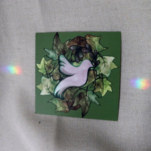 Duif van vrede op aarde en hoop op vrede in de wer feestdagenkaart