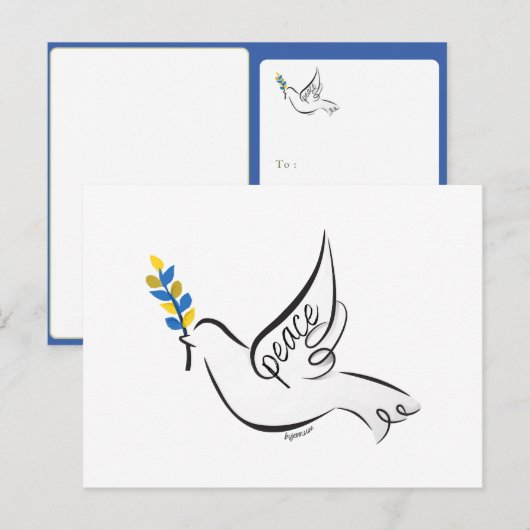 Duif van Vrede Postkaart (Voorkant / Achterkant)
