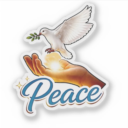 Duif van Vrede Sticker (Voorkant)