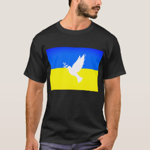 Duif van Vrede Vlag van Oekraïne T-shirt Vrijheid