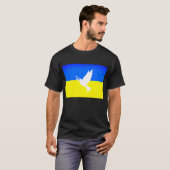 Duif van Vrede Vlag van Oekraïne T-shirt Vrijheid (Voorkant volledig)