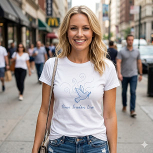 Duif van Vrede. Vrede. Vrijheid. Liefde. T-shirt