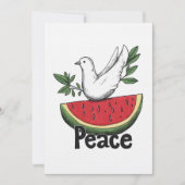 Duif van Vrede & Watermeloen | سلام وبطي خ Kaart (Voorkant)