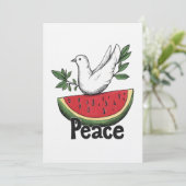 Duif van Vrede & Watermeloen | سلام وبطي خ Kaart (Staand voorkant)