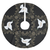 Duif van vrede zwart-wit kerstboom rok (Voorkant)