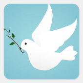 duif vierkante sticker (Voorkant)