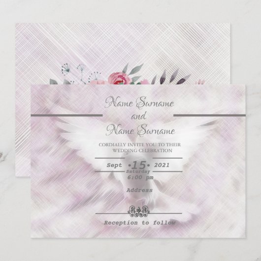 Duif vogel kaart (Voorkant / Achterkant)