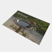 Duif vogelbad Spiegeland Welkom Deurmat (Schuin)