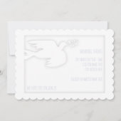 Duif voor een engel kind begrafenis aankondiging (Achterkant)