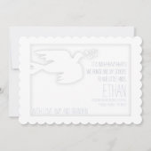 Duif voor een engel kind begrafenis aankondiging (Voorkant)