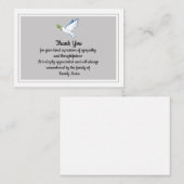 Duif Vrede Vliegen Na Begrafenis Dank U Kaarten Notitiekaartje (Voorkant / Achterkant)