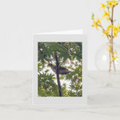 duif wachten kaart (Gele Bloem)