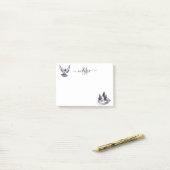 Duif Waterverf monogram gepersonaliseerd Post-it® Notes (Op bureau)