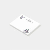 Duif Waterverf monogram gepersonaliseerd Post-it® Notes (Schuin)