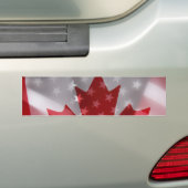 Duifsticker met Amerikaanse en Canadese vlaggen Bumpersticker (Op auto)