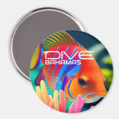 Duik Bahama's - ronde magneet (Voorkant / Achterkant)