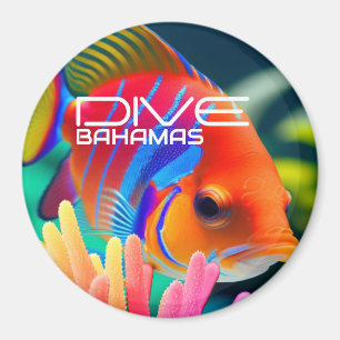 Duik Bahama's - ronde magneet