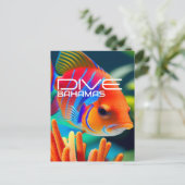 Duik Bahama's Sinaasappel - Planner Briefkaart (Staand voorkant)