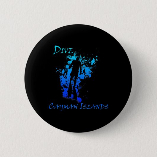 Duik Cayman Eilanden Ronde Button 5,7 Cm (Voorkant)
