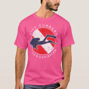 Duik Curacao Scuba Diver Dive Flag T-shirt