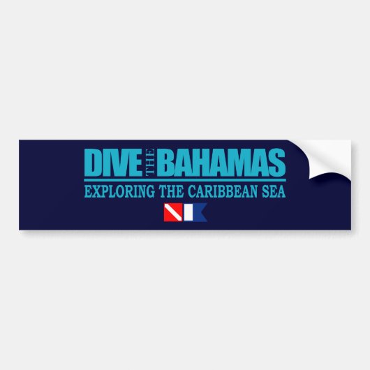 Duik de Bahama's bumpersticker (Voorkant)