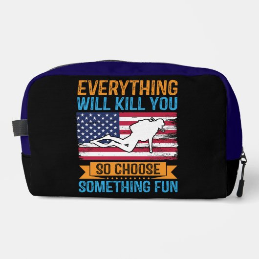 Duik diep met een vreugdevolle geest toilettasje (Voorkant)