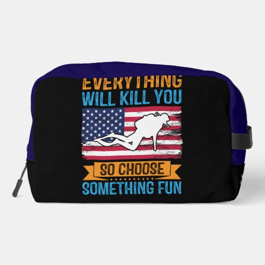 Duik diep met een vreugdevolle geest toilettasje (Achterkant)