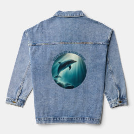 Duik diepe live gratis dolfijn denim jacket
