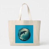 Duik diepe live gratis dolfijn grote tote bag (Achterkant)