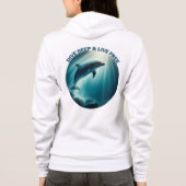 Duik diepe live gratis dolfijn hoodie (Achterkant)