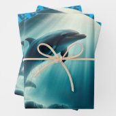 Duik diepe live gratis dolfijn inpakpapier vel (In situ)