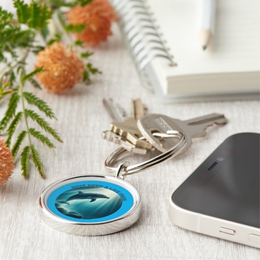 Duik diepe live gratis dolfijn sleutelhanger (Zijkant)