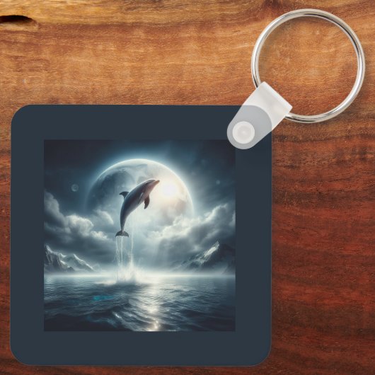 Duik diepe live gratis dolfijn sleutelhanger (Achterkant)