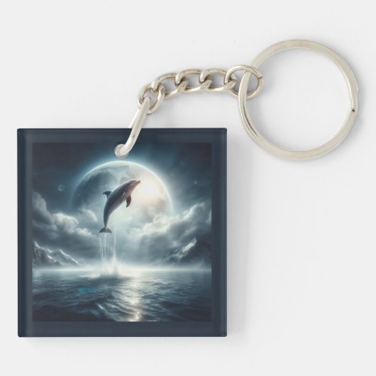 Duik diepe live gratis dolfijn sleutelhanger (Achterkant)